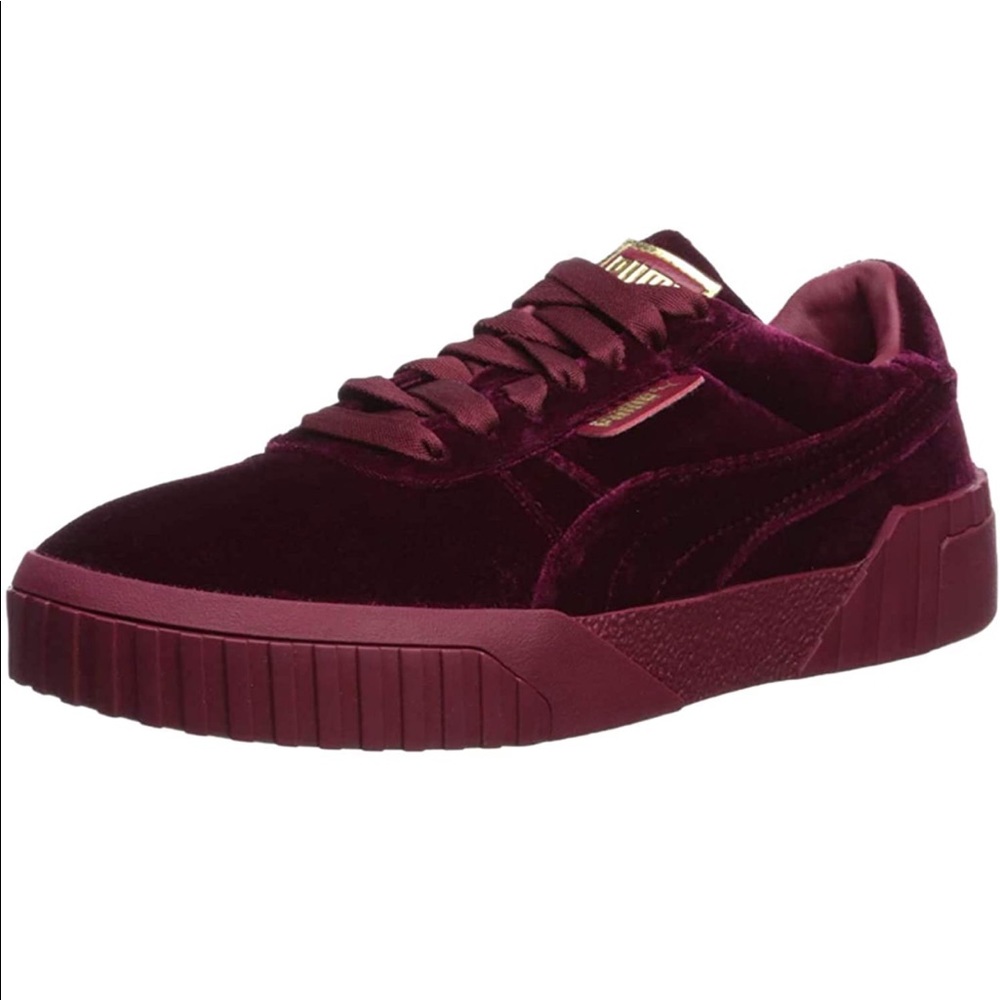BRAND NEW PUMA Burgundy Velvet Cali Sneakers
